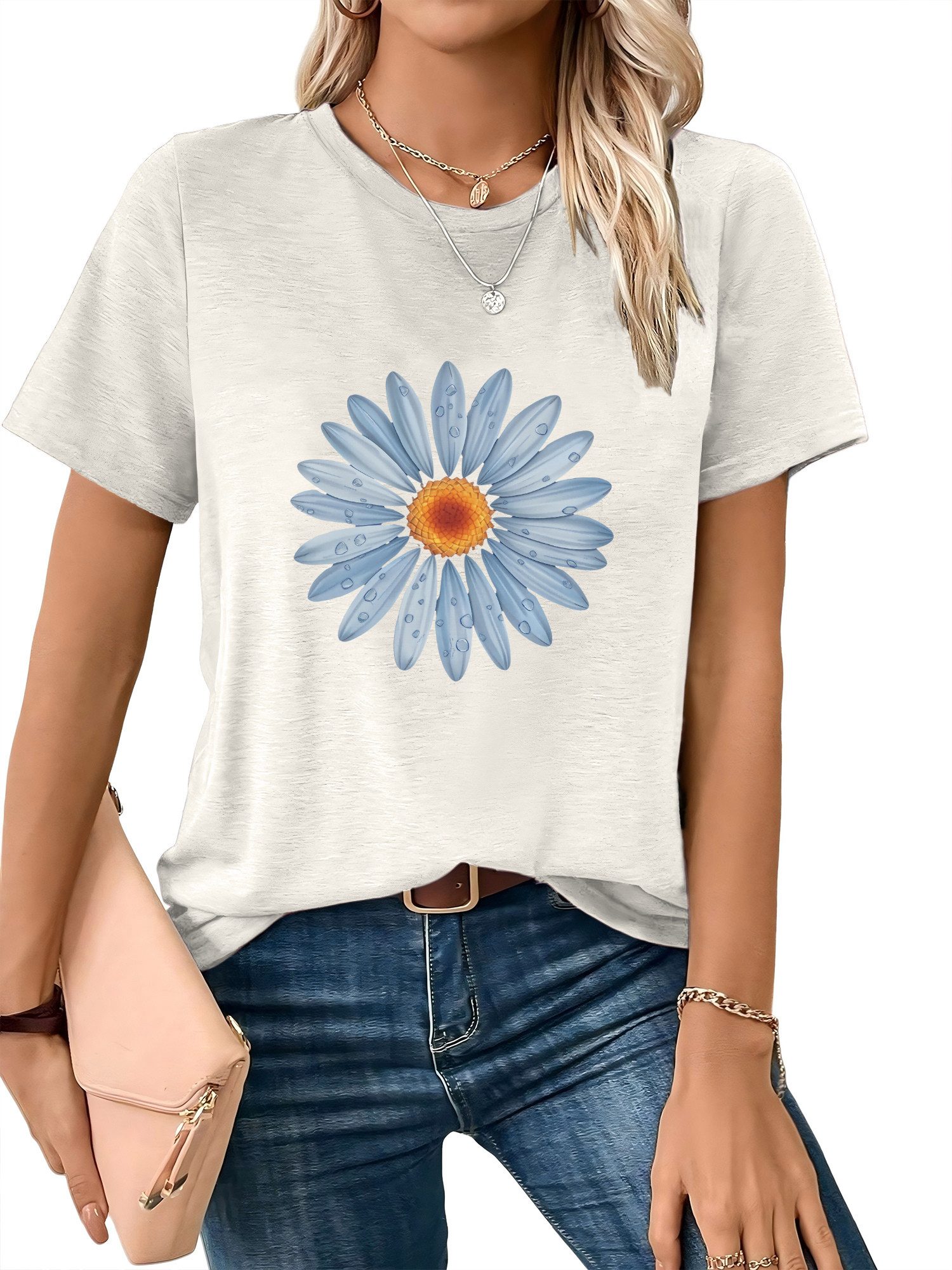 PYL T-Shirt Damen Sommer Casual bequemes günstig online kaufen