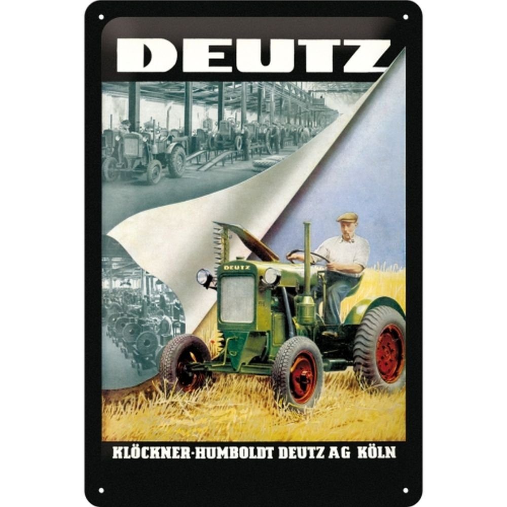 Nostalgic-Art Metallschild Blechschild 20 x 30cm - Traditionsmarken - Deutz Klöckner