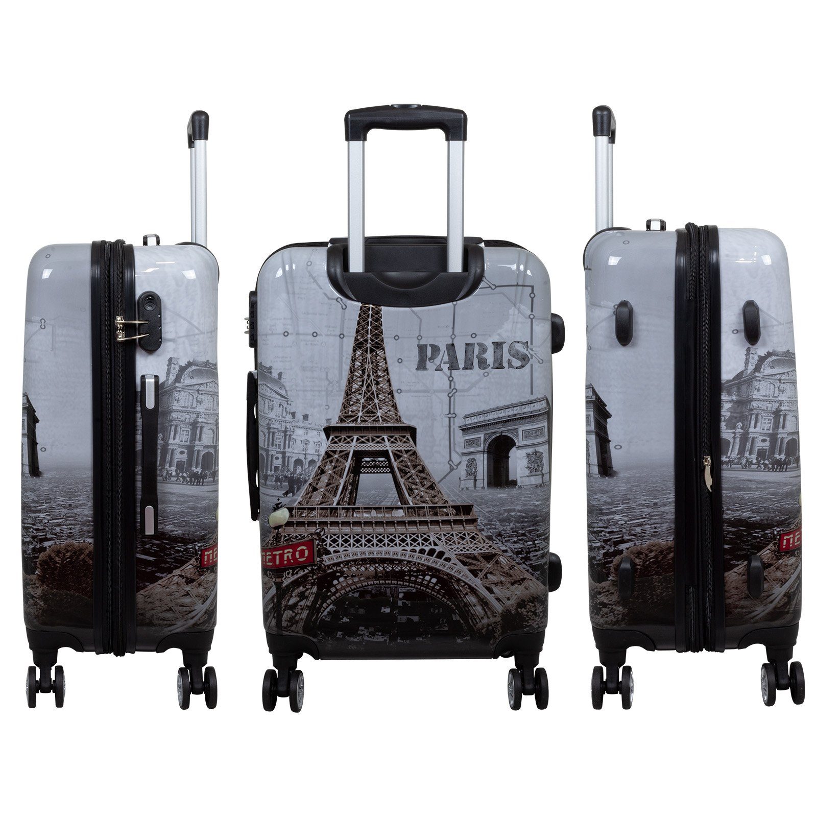 Trendyshop365 Hartschalen-Trolley Paris - Eiffelturm, bunter Koffer mit Mot günstig online kaufen
