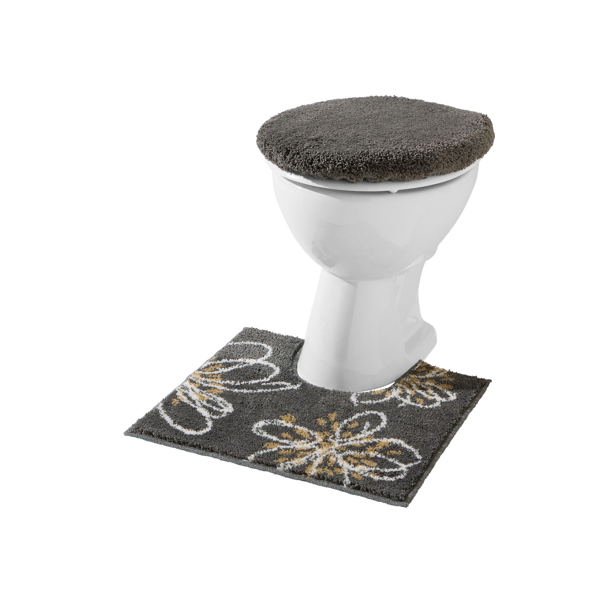 Erwin Müller Badematte WC-Umrandung "Palamas", Höhe 18 mm, eckig, Blumen