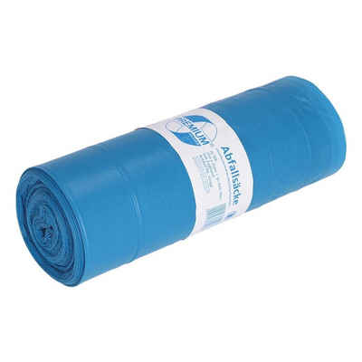 Deiss Müllbeutel PREMIUM® Typ 60, reißfest / mit Zugband, 120 Liter, 25 Stück/Rolle, blau