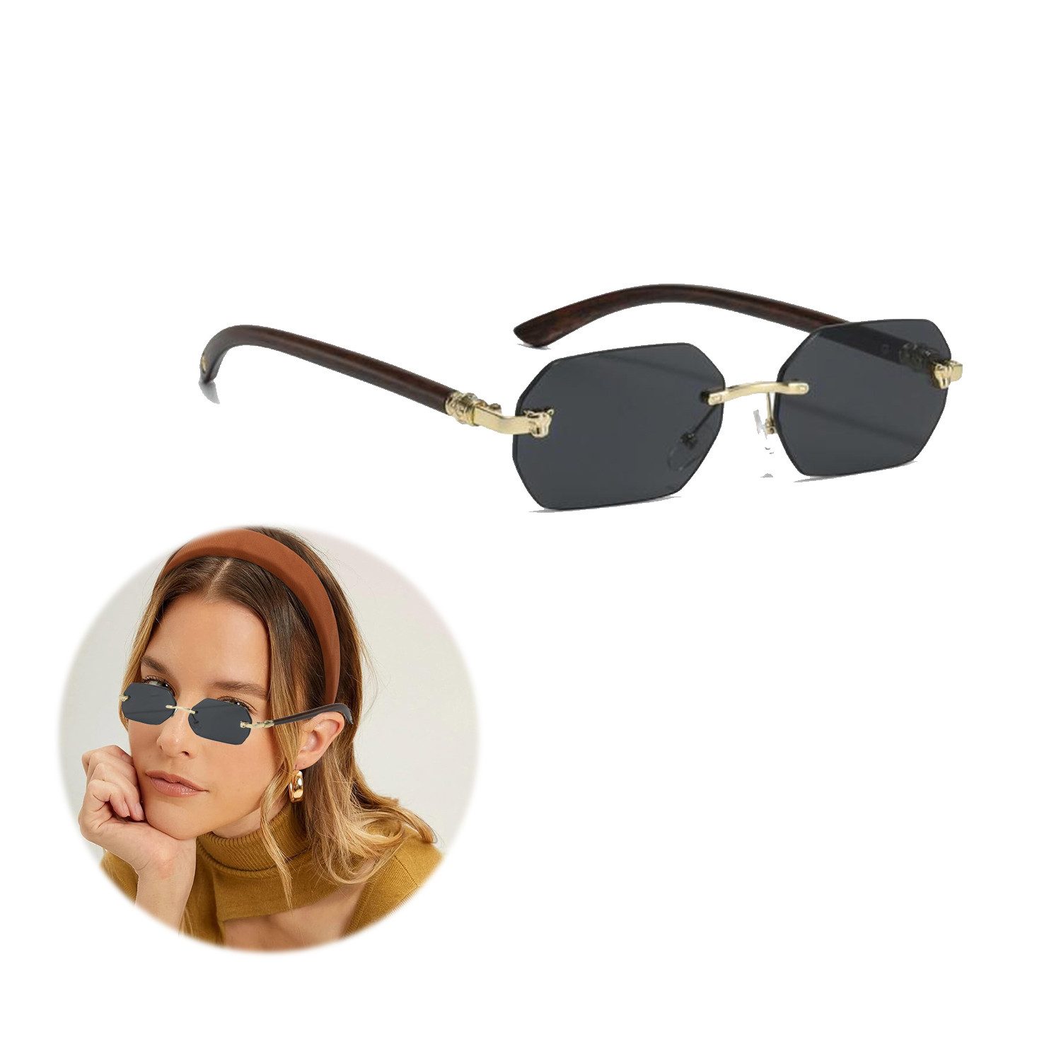 Sonnenbrille Polarisierte Sonnenbrille UV-Schutz Damen Herren Sonnenbrille