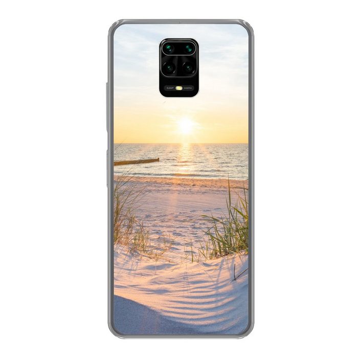 MuchoWow Handyhülle Strand - Sonne - Düne - Gras - Sand - Horizont Phone Case Handyhülle Xiaomi Redmi Note 9 Pro Silikon Schutzhülle