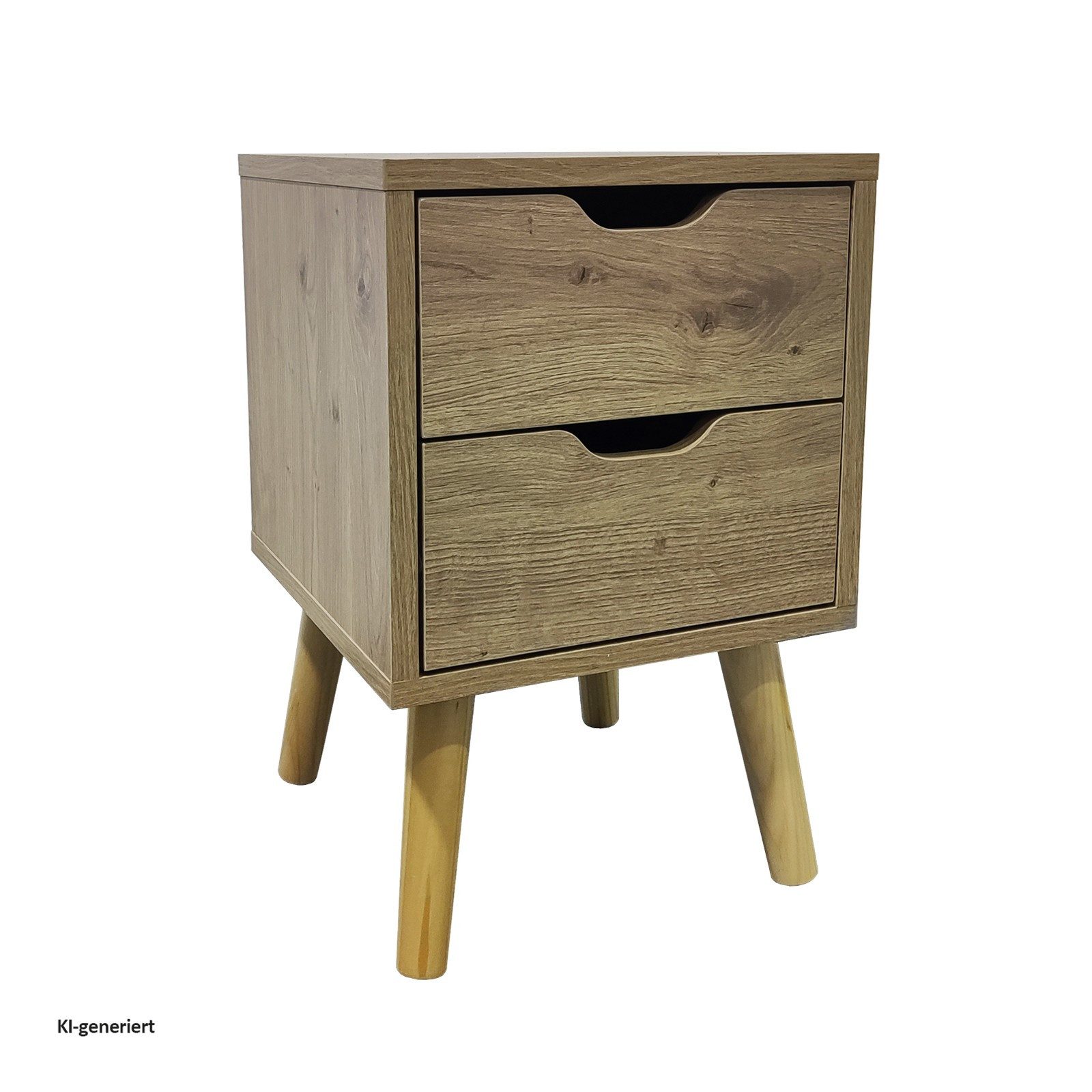 HTI-Living Nachtkommode Nachtschrank 2 Schubladen Thekla 2945 (Stück, 1 Nachtschrank), Nachttisch 2 Schubladen