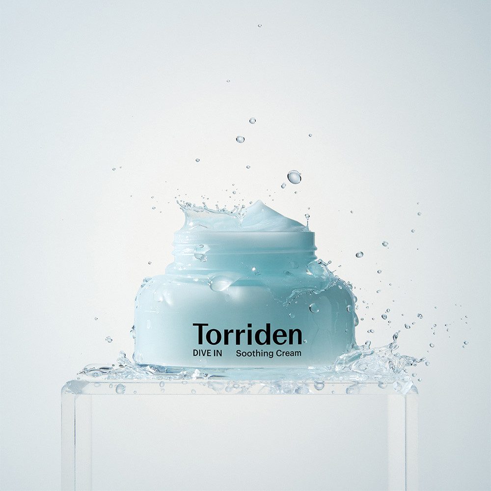 Torriden Feuchtigkeitscreme DIVE-IN LOW MOLECULAR JYALURONIC ACID SOOTHING CREAM, für empfindliche Haut, beruhigt und spendet intensive Feuchtigkeit