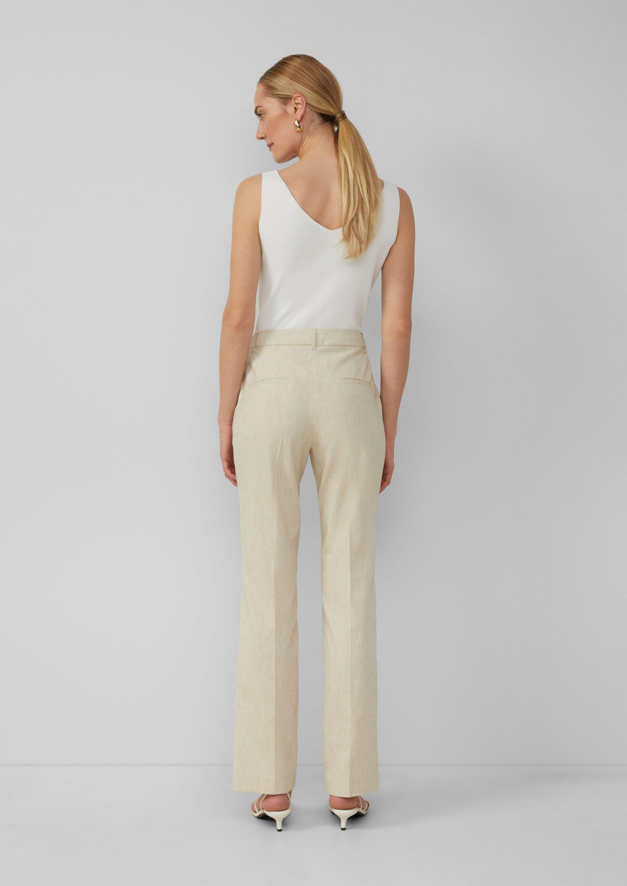 s.Oliver Chinos Hose Melierte Straight-Leg-Hose aus Baumwollmix