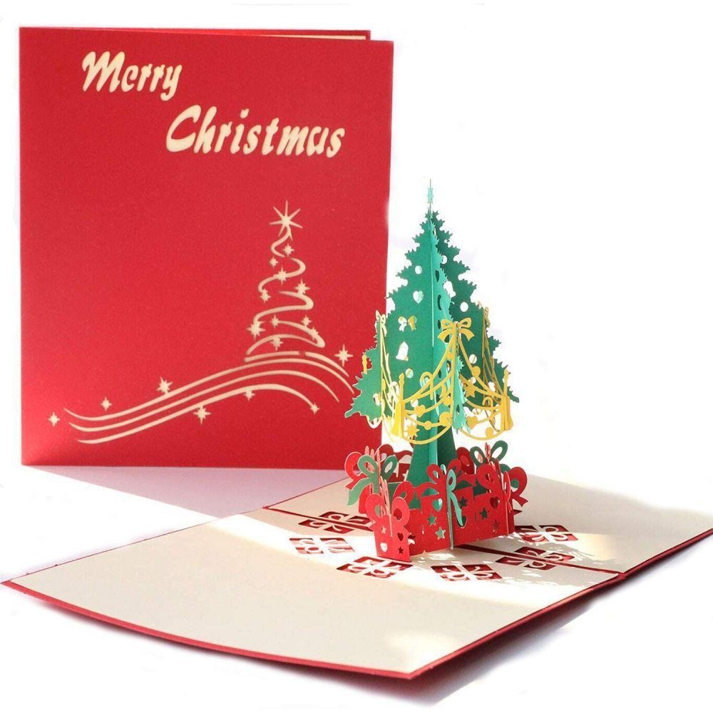 Jormftte Grußkarten Pop-up Weihnachtskarten,Geschenkkarten