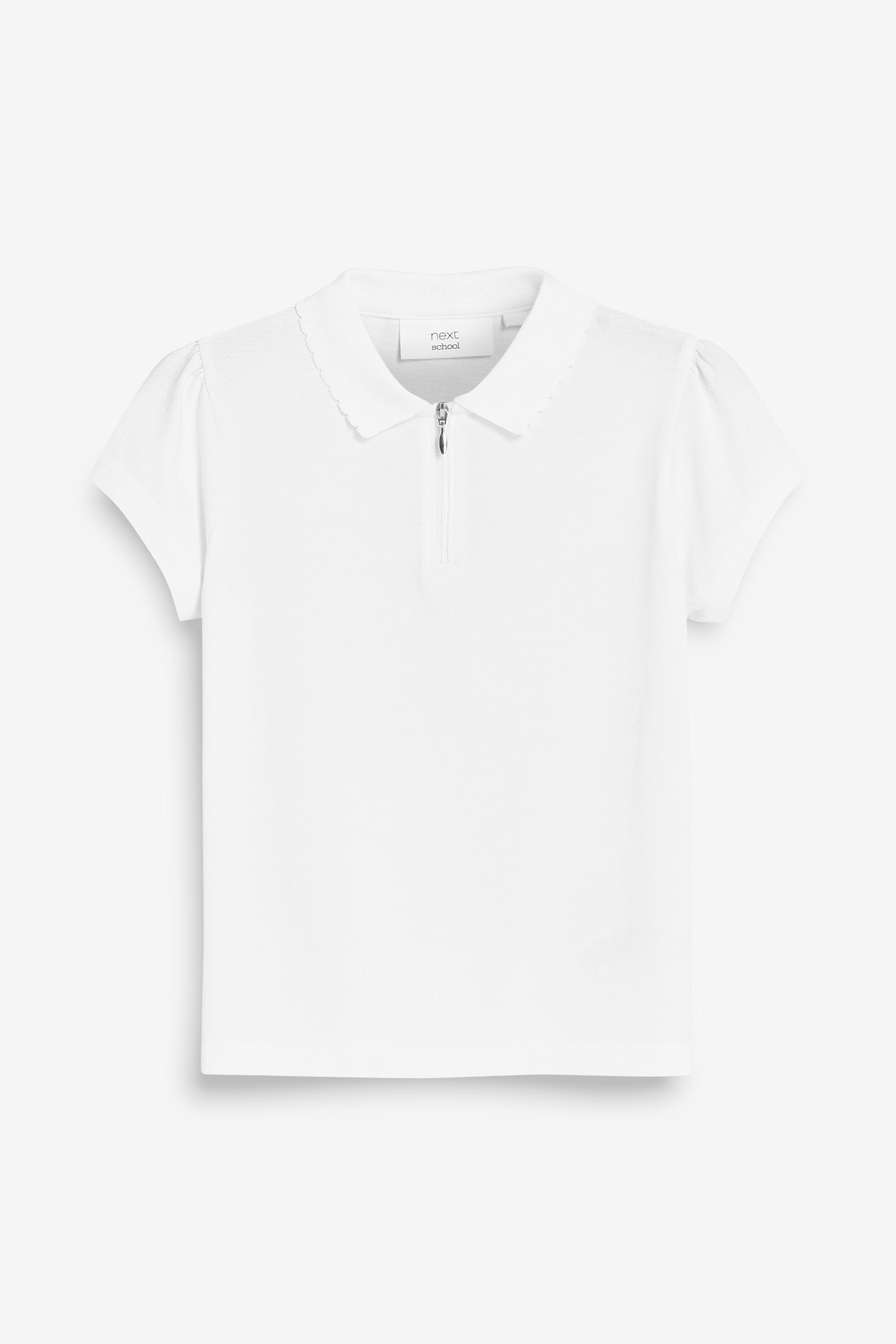 Reissverschluss Next aus 2 Langarm-Poloshirt (2-tlg) Baumwolle mit Polo-Shirts