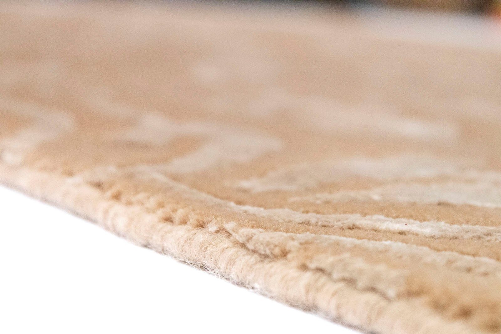 Wollteppich »Designer Teppich handgeknüpft beige«, morgenland, rechteckig, Höhe 10 mm, handgeknüpft-kaufen