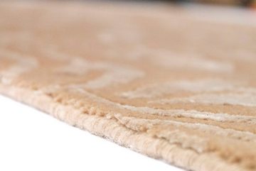 Wollteppich Designer Teppich handgeknüpft beige, morgenland, rechteckig, Höhe: 10 mm, handgeknüpft