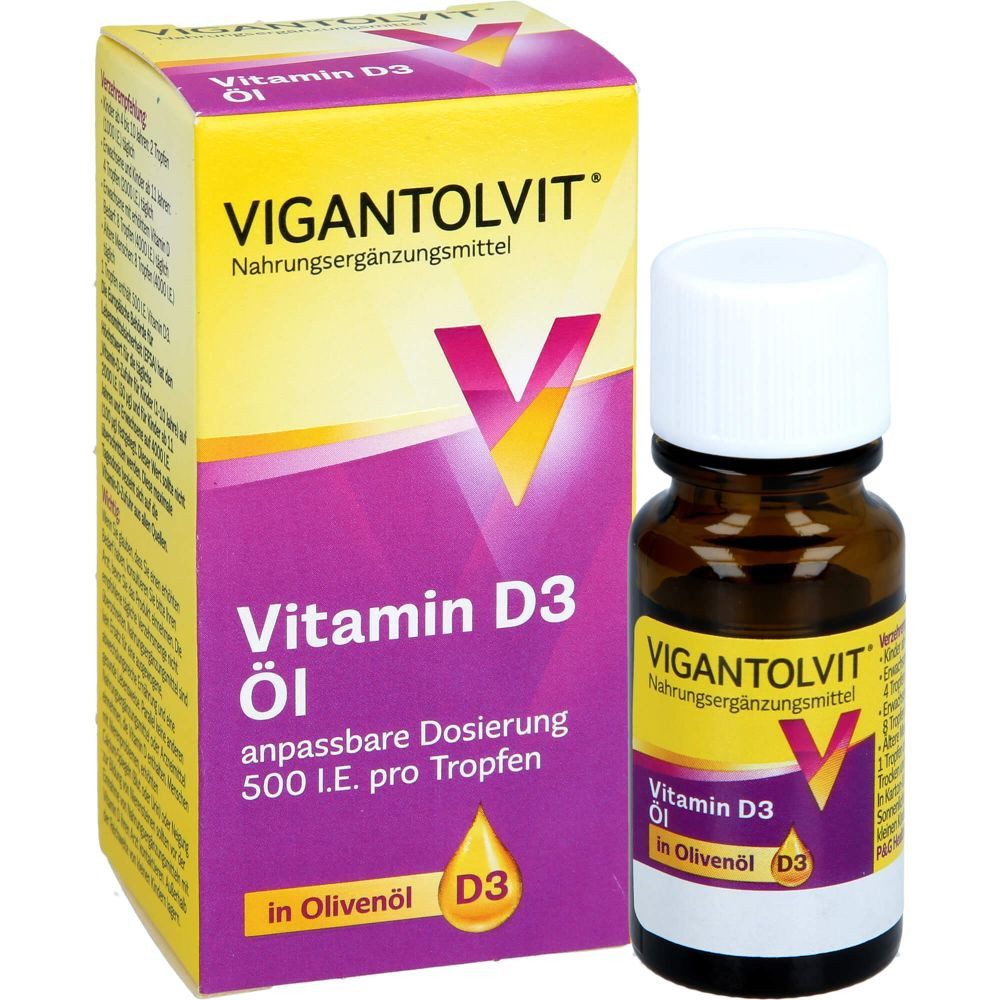 WICK Pharma - Zweigniederlassung der Procter & Gamble GmbH VIGANTOLVIT 500 I.E./Tropfen D3 Öl Tropfen, 10 ml