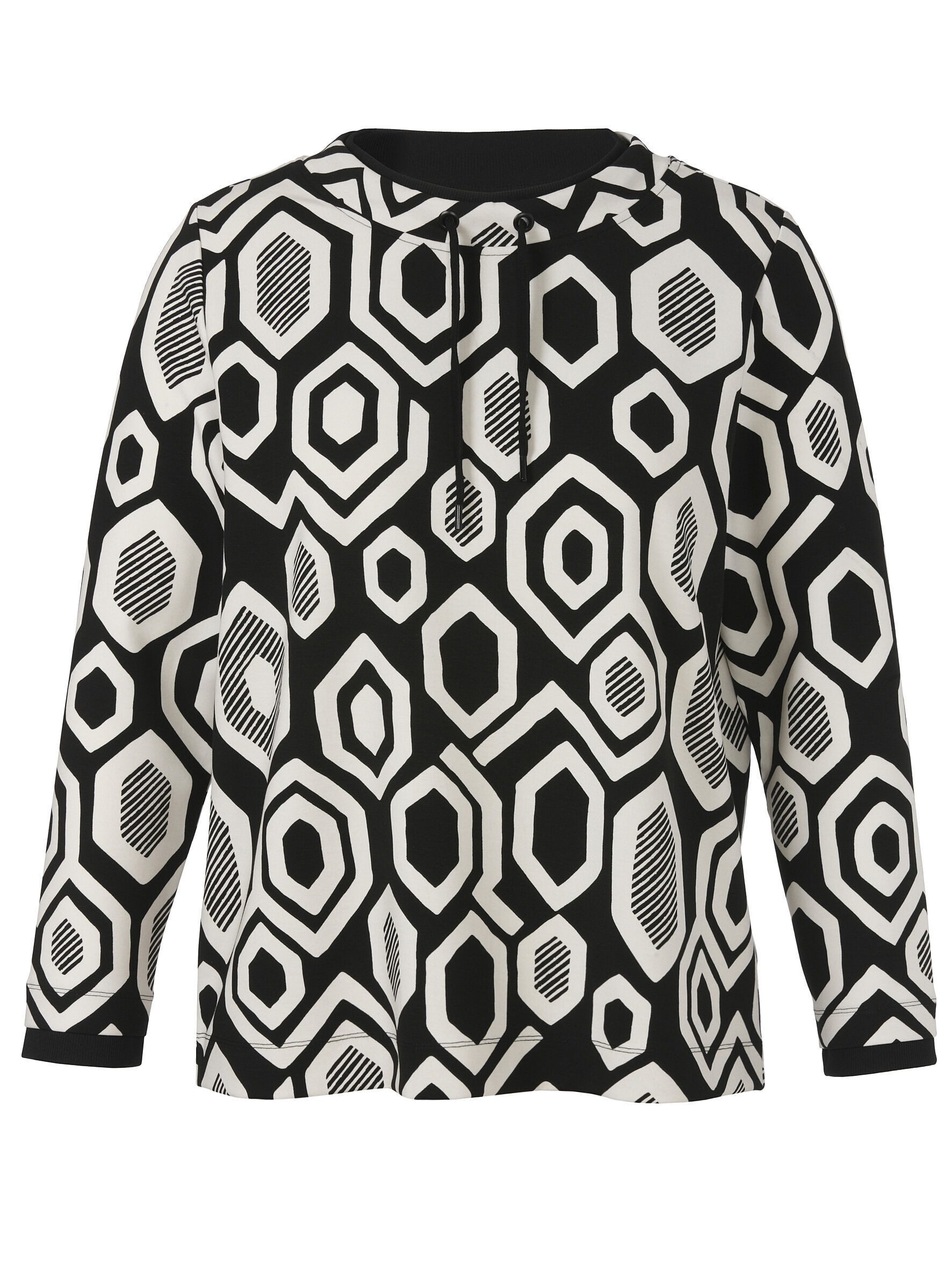 VIA APPIA DUE Sweatshirt (1-tlg) mit Stehkragen, große Größen