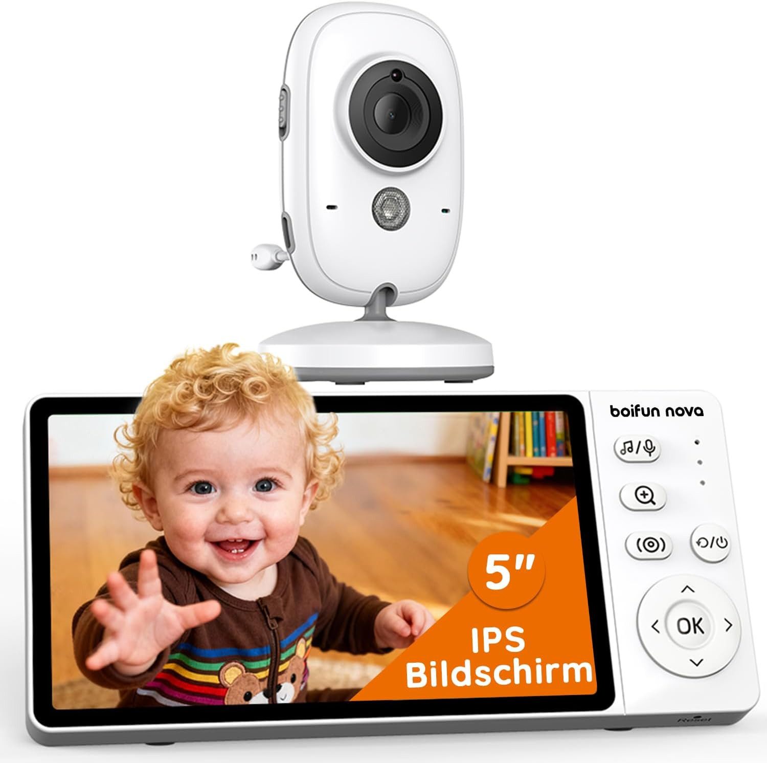 Boifun 5 Zoll Babyphone