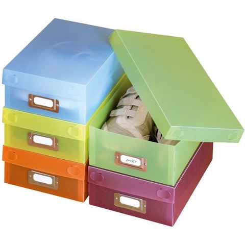 WENKO Schuhbox Multi-Boxen (10 St), mit Beschriftungsfeld und Deckel