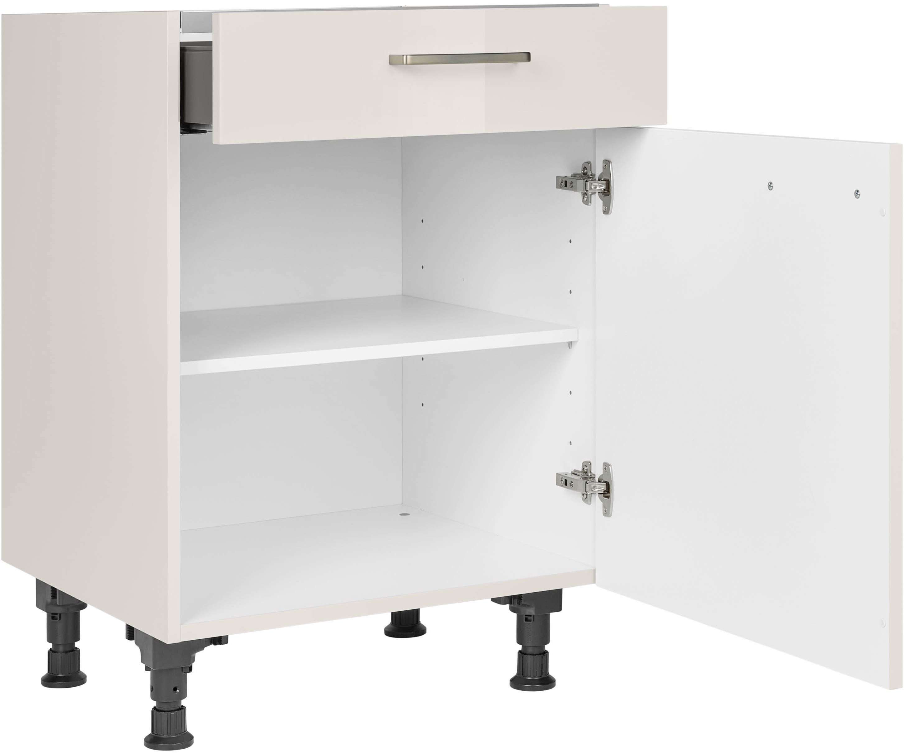nobilia® Kochfeldumbauschrank "Flash", mit Schukasten und Tür, Ausrichtung wählbar vormontiert, Breite 60 cm
