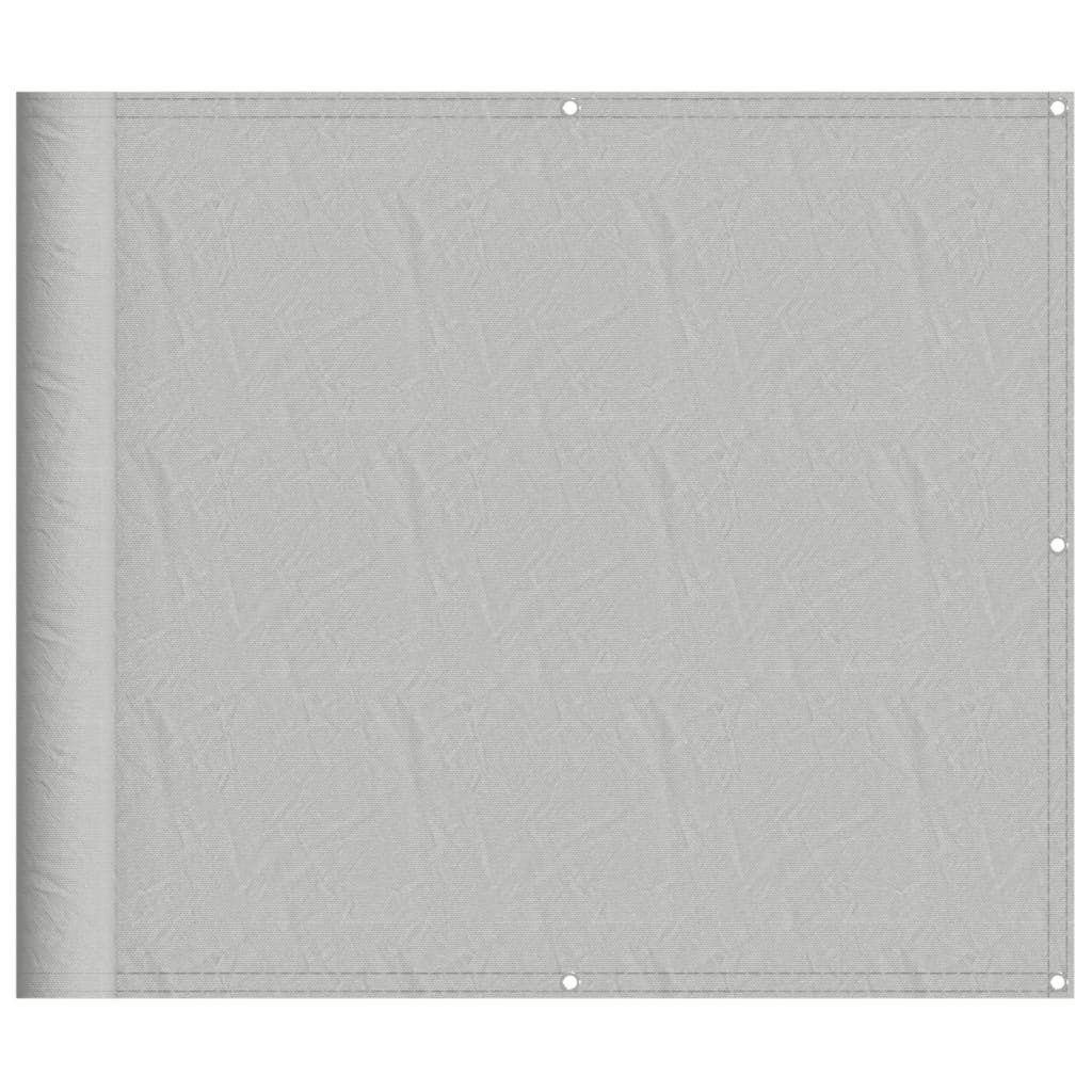 vidaXL Balkonsichtschutz Balkon-Sichtschutz Hellgrau 90x1000 cm 100 % Polyester-Oxford (1-St)