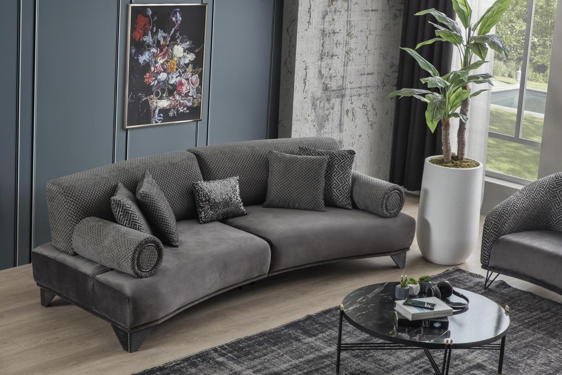 3-Sitzer Neues Design Luxus 3-Sitzer Sofa für das Wohnzimmer in gebogener