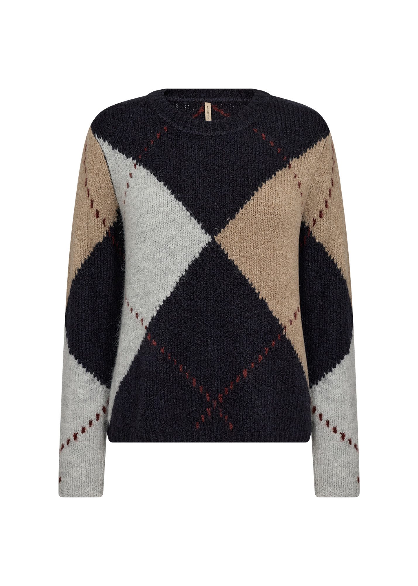 soyaconcept Strickpullover SC-HACER 2 - YD Materialmix, mit Argyl Strickmuster