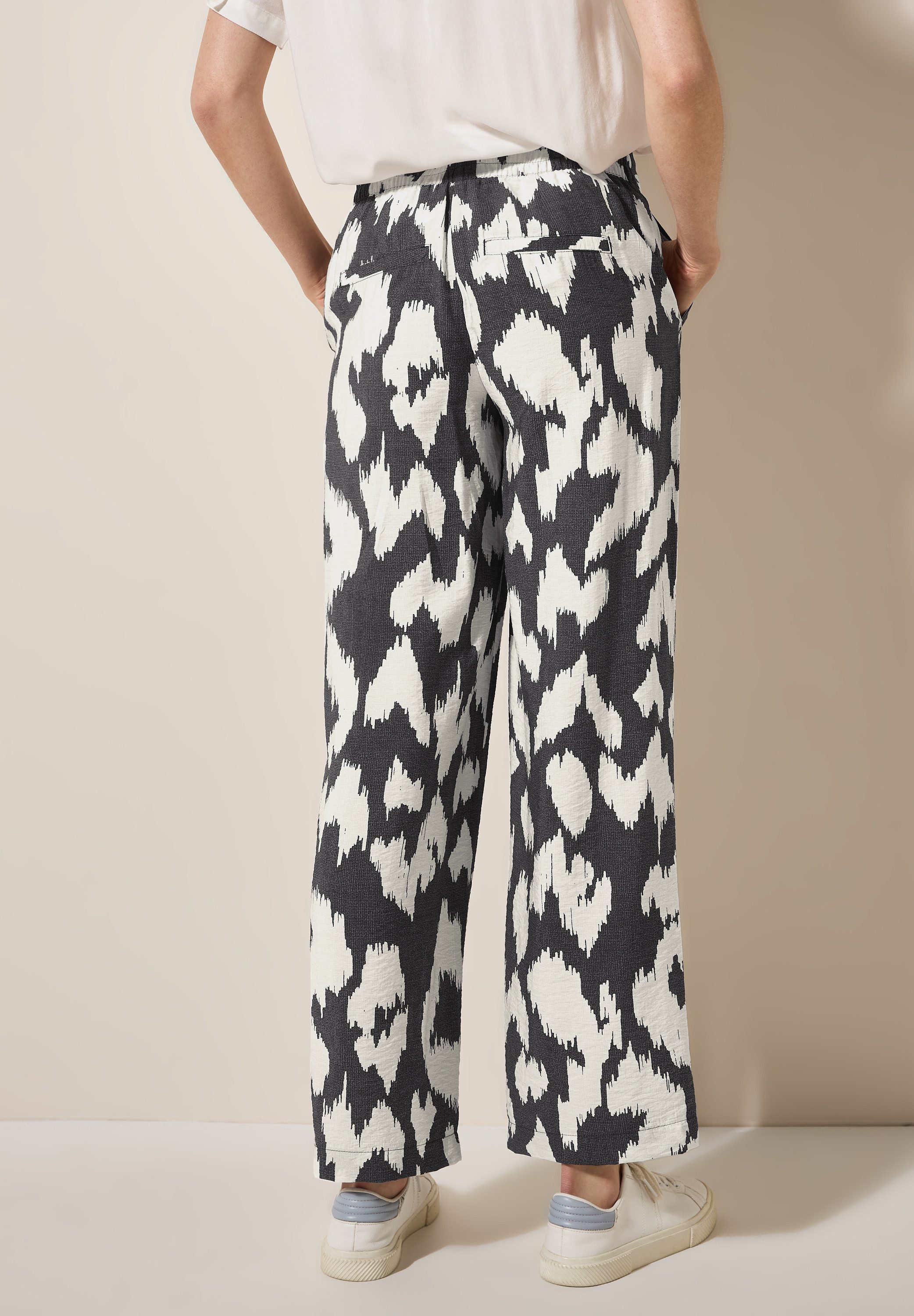 CECIL Stoffhose Style Neele Sommerhose mit grafischem Muster und Gürteldeta günstig online kaufen