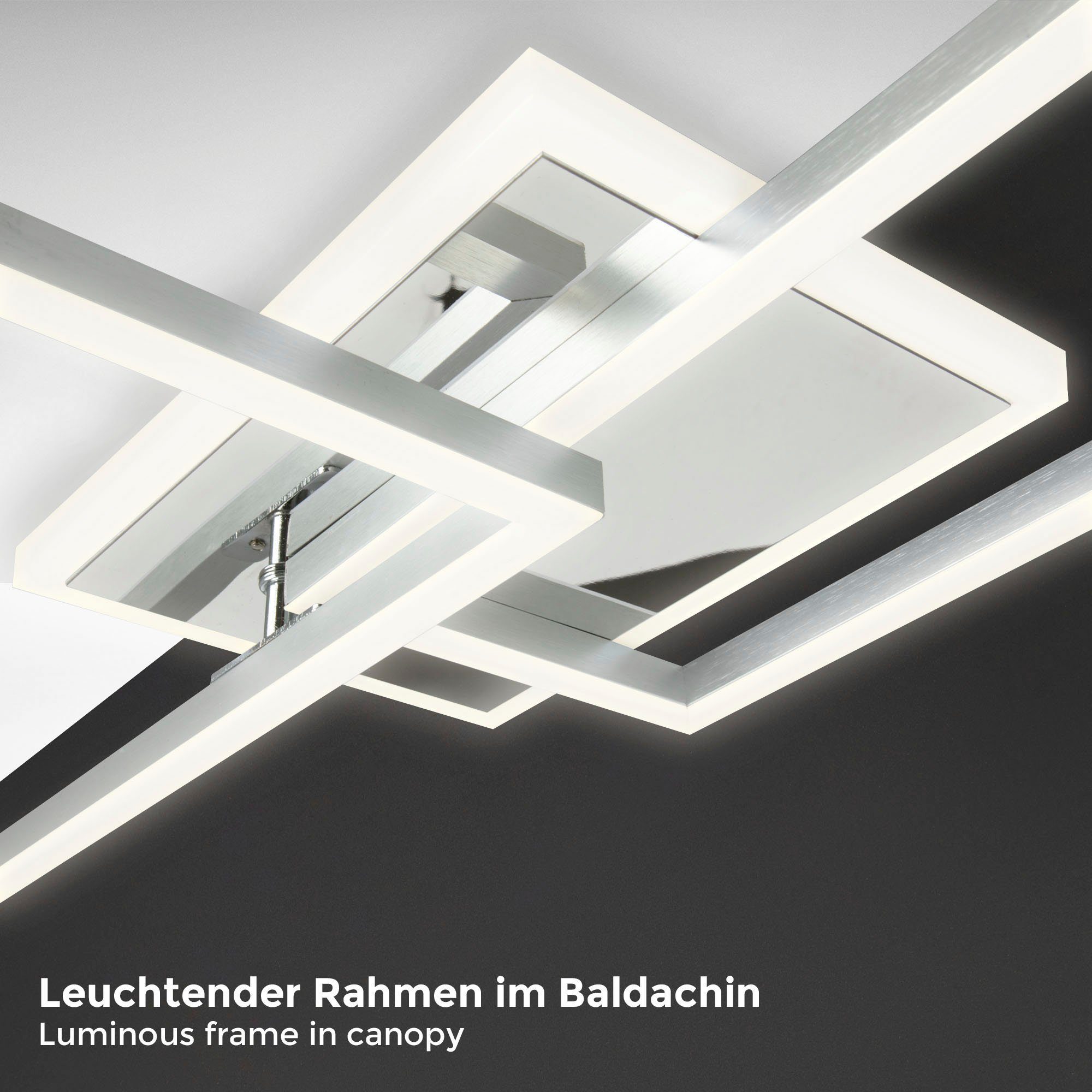 kaltweiß, CCT CCT, 40 über Nachtlichtfunktion, warmweiß - Fernbedienung B.K.Licht LED Dimmbar, LED-Deckenlampe, LED Schwenkbar, fest Timer, BK_FR1439 Deckenleuchte wählbar, Farbtemperatur Watt, Fernbedienung, integriert, -