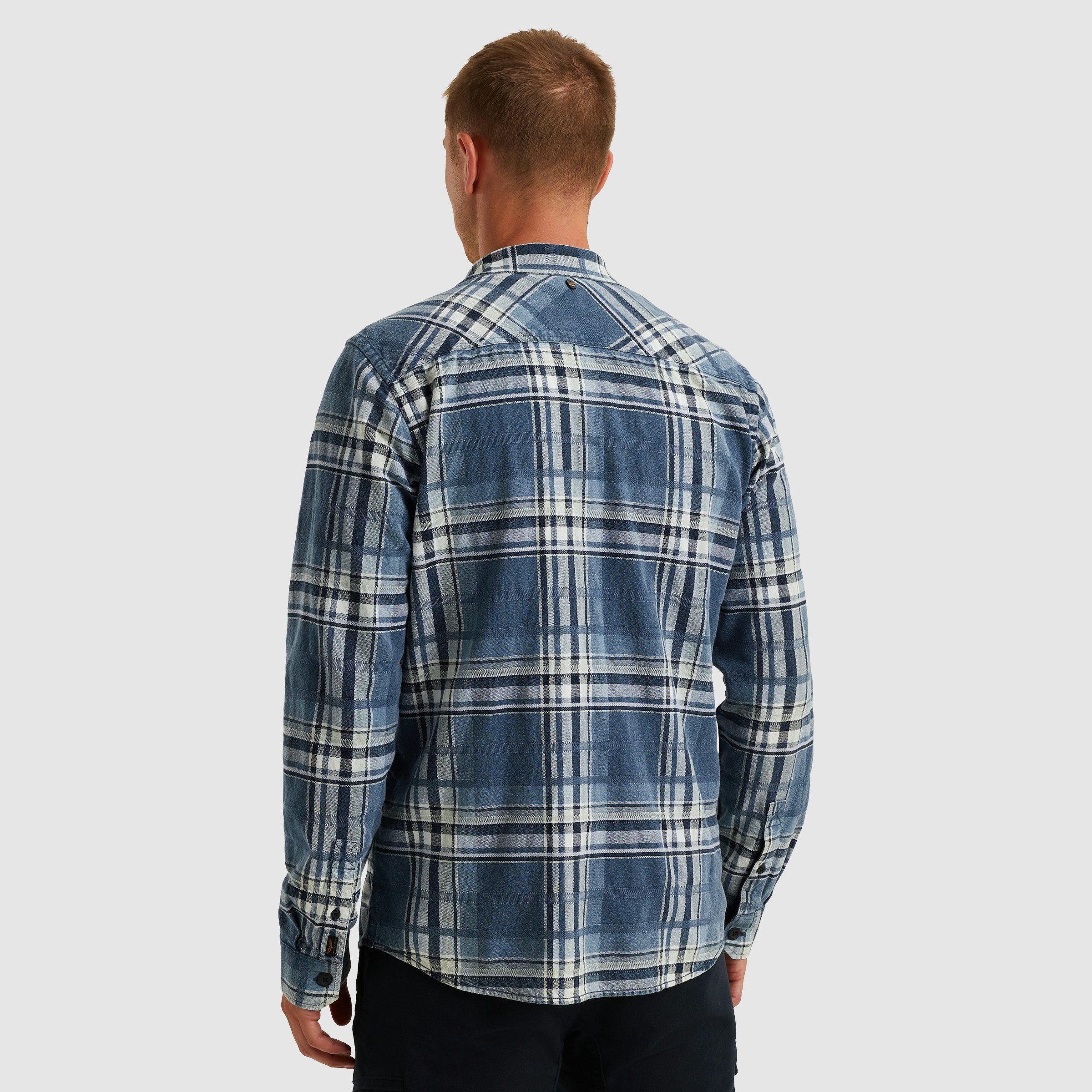 PME LEGEND Langarmhemd mit Karo Muster