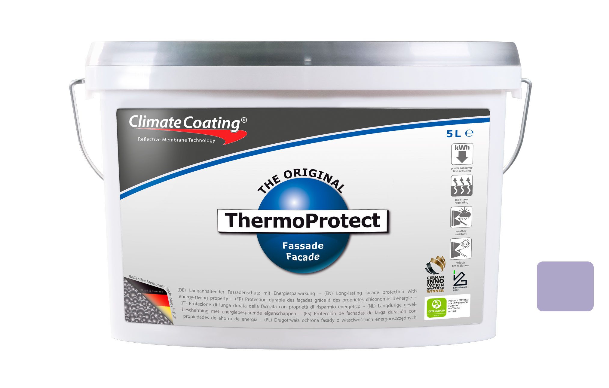ClimateCoating Fassadenfarbe ThermoProtect, Energiesparfarbe, feuchteregulierend, matt