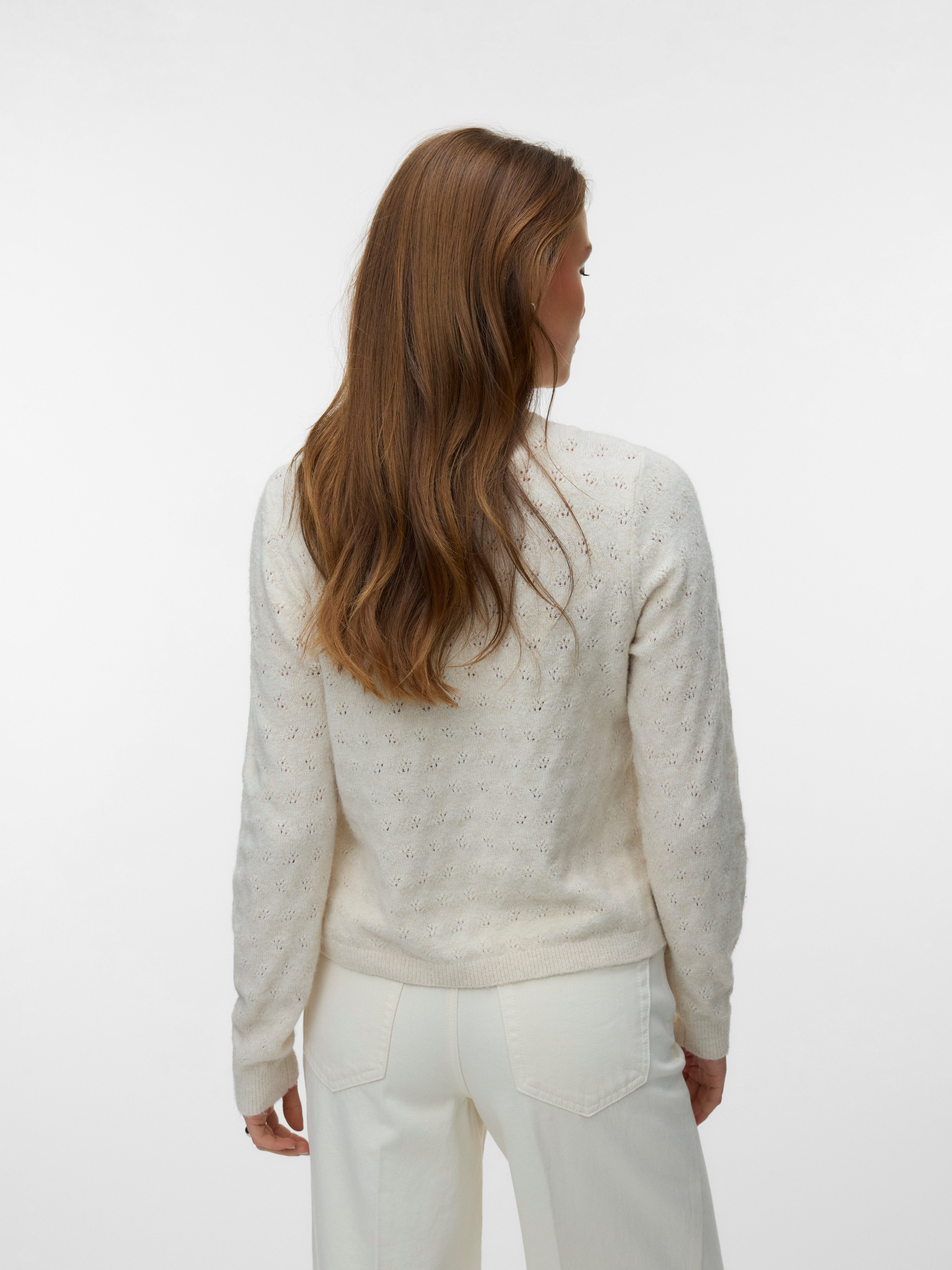 Vero Moda Strickjacke VMDOFFY STITCH LS O-NECK CARDIGAN NOOS Materialmix, regular fit