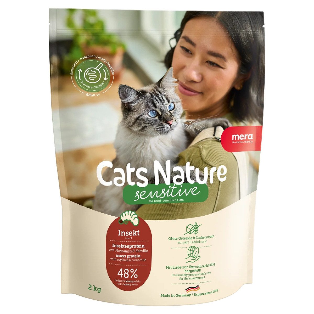 Mera Nature Sensitive Adult Insekt 400 g, Trockenfutter für: Katze
