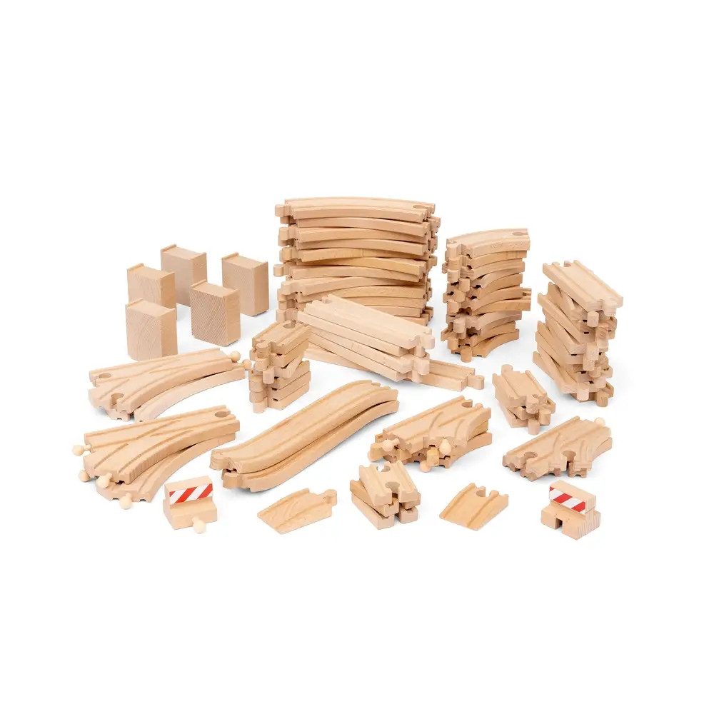 BRIO® Kinderfahrzeug-Schienen BRIO World 36030 Schienensortiment Deluxe - 70-teiliges Set mit Schien