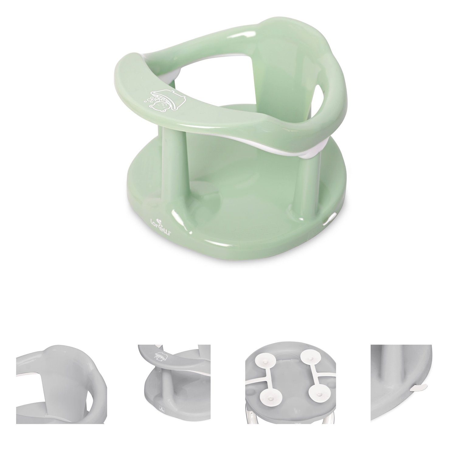 Lorelli Badesitz Badewannensitz Happy Bubbles, rutschfeste Basis, hohe Rückenlehne