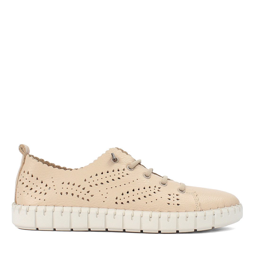 Bequeme Leder-Sneaker mit perforiertem Design und Flexibilität Sneaker