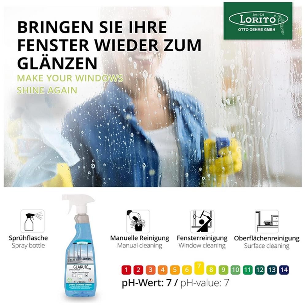 Lorito Lorito Glakur 460 Fenster- & Glasreiniger Eco u. fresh 750 ml Ecolabel Glasreiniger