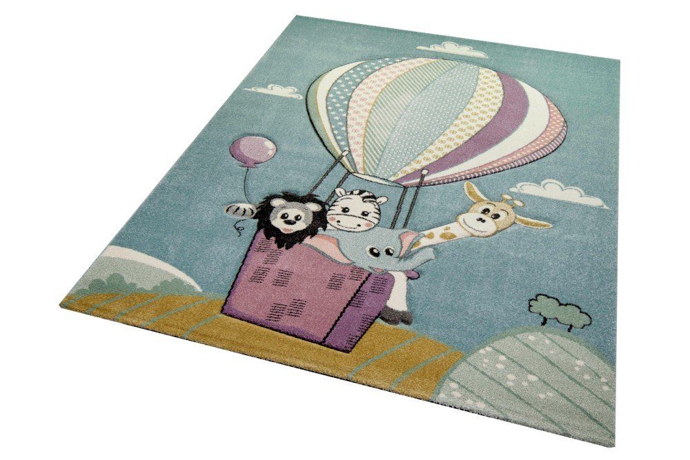 Carpetia Kinderteppich Kinderteppich Babyteppich Jungen Heißluftballon günstig online kaufen