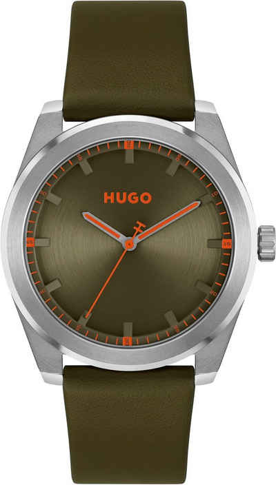 HUGO Quarzuhr #BRIGHT, Armbanduhr, Herrenuhr, Mineralglas, anlog