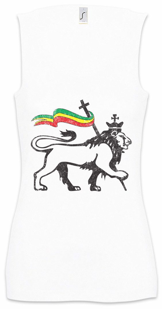Urban Backwoods Tanktop Lion Of Judah II Ärmelloses Damen T-Shirt Zion Babylon Reggae Irie Haile Selassie Ganja Ska