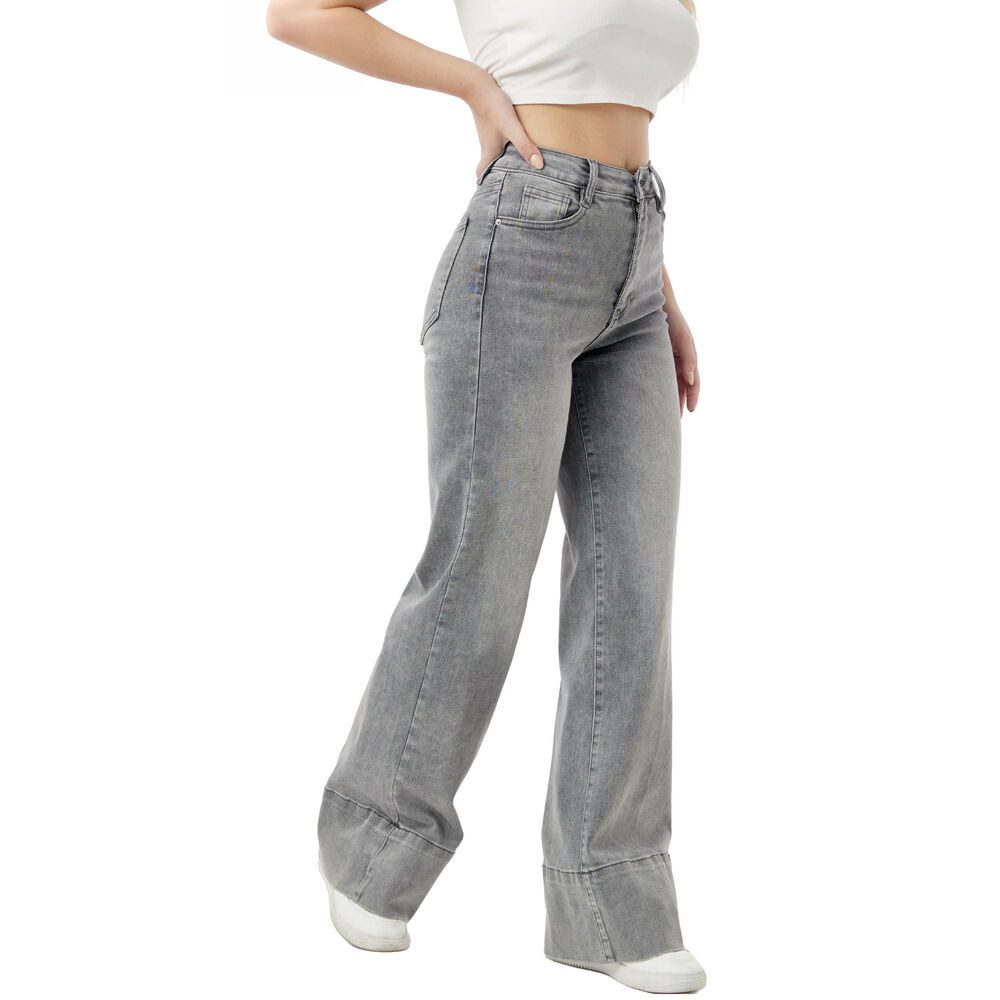 Ital-Design Weite Jeans Damen Freizeit (91279892) Used-Look Stretch High Wa günstig online kaufen