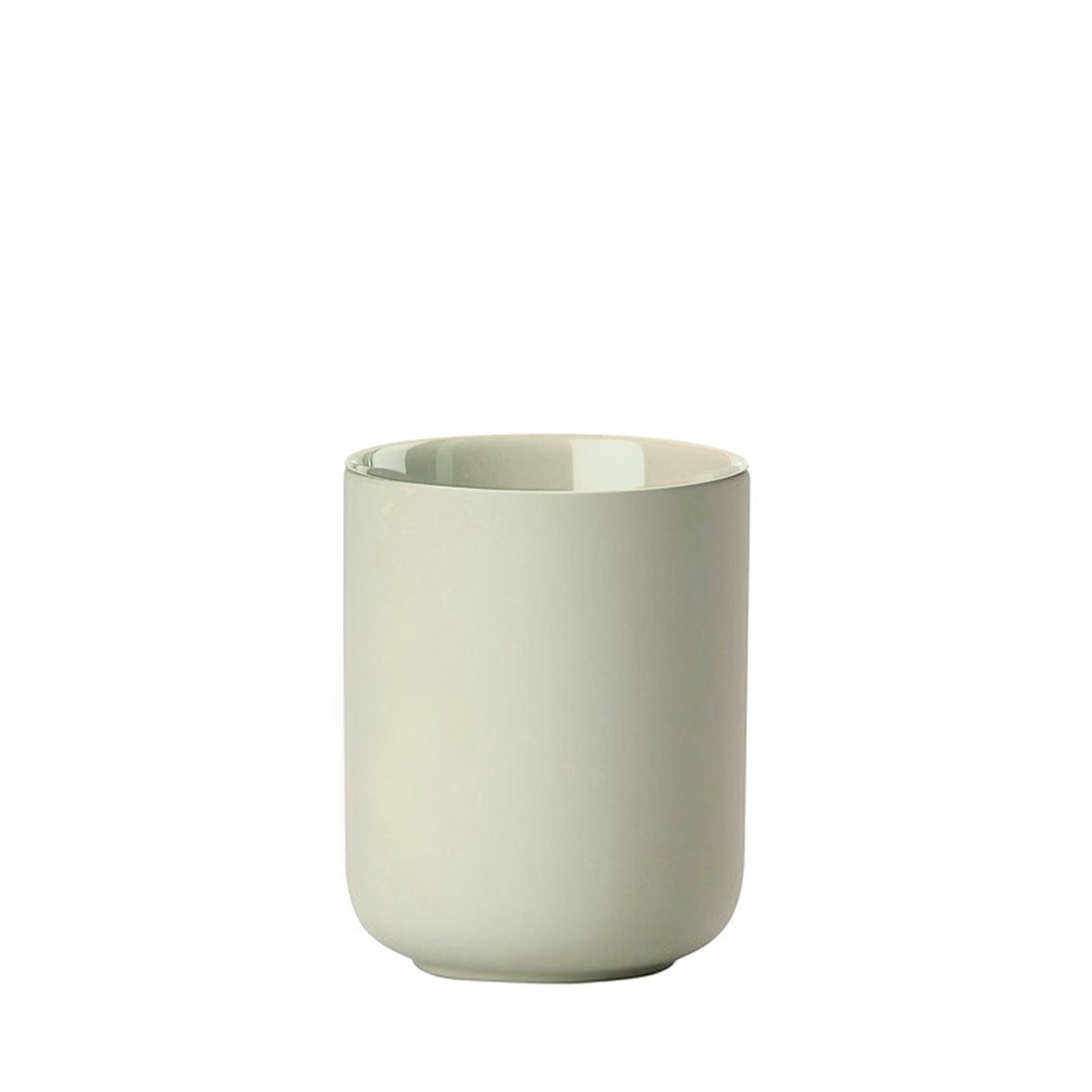 Zone Denmark Zahnputzbecher ZONE Zahnbürstenbecher UME Eucalyptus Keramik mit Soft-Touch, (Stück)