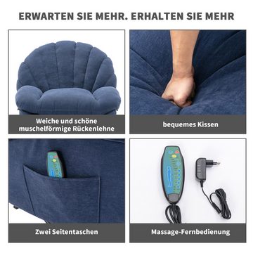 Merax TV-Sessel mit Wärme und Massagefunktion inkl. Timer, Relaxsessel 360 Grad drehbar, Massagesessel, Fernsehsessel