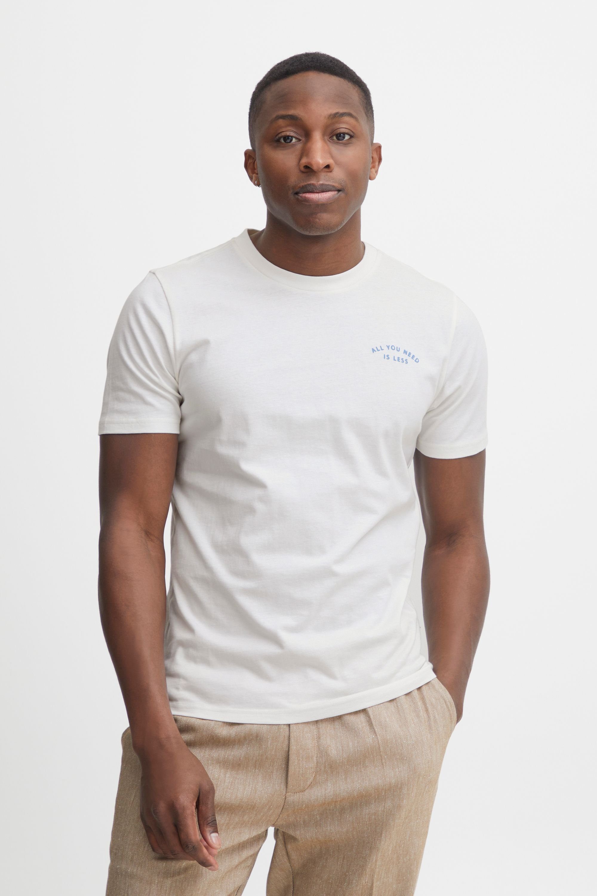 Casual Friday T-Shirt CFThor tee with chest print - 20504600 Ecru (114201)