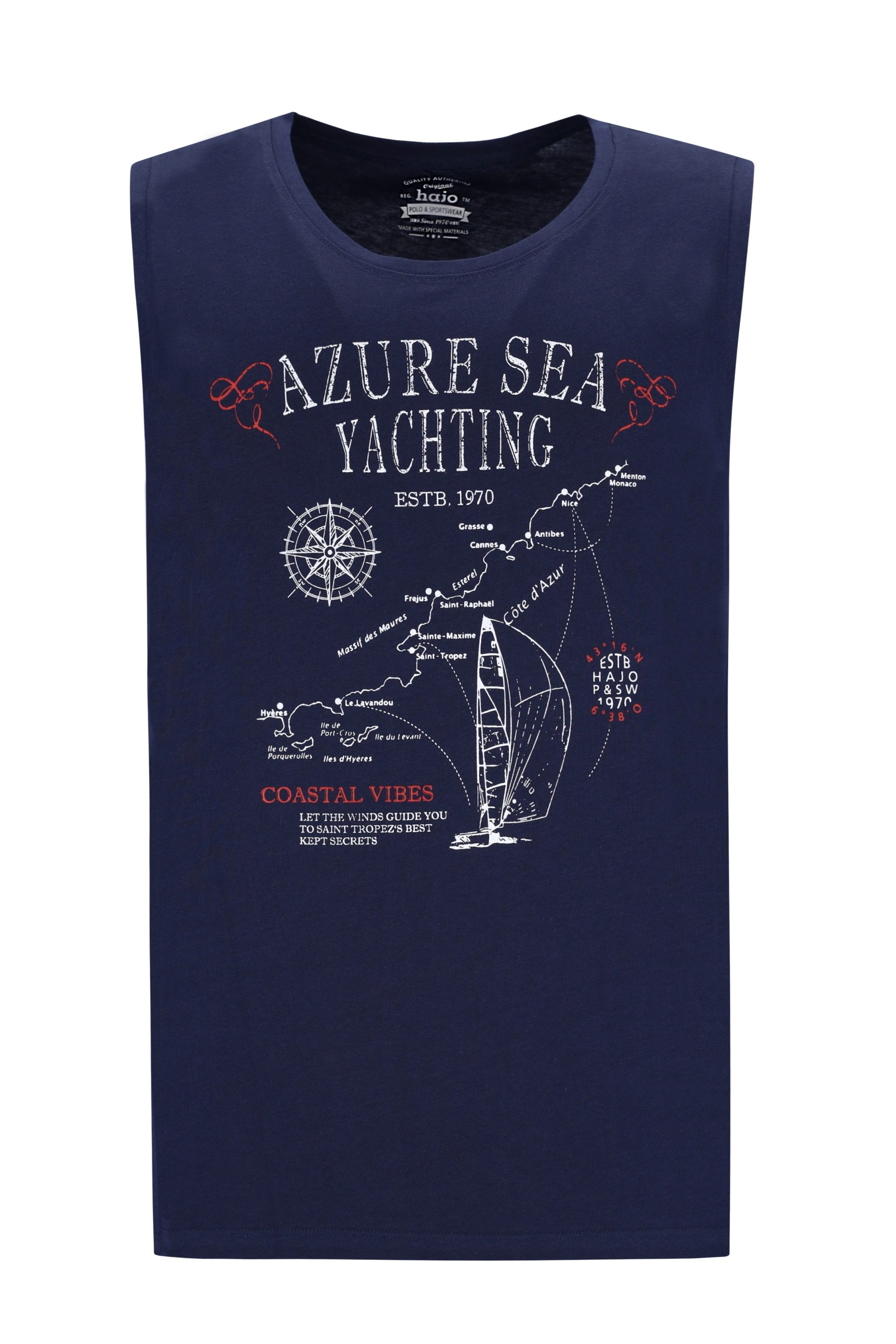 Hajo T-Shirt H AchselshirtAzur Sea Yachting marine