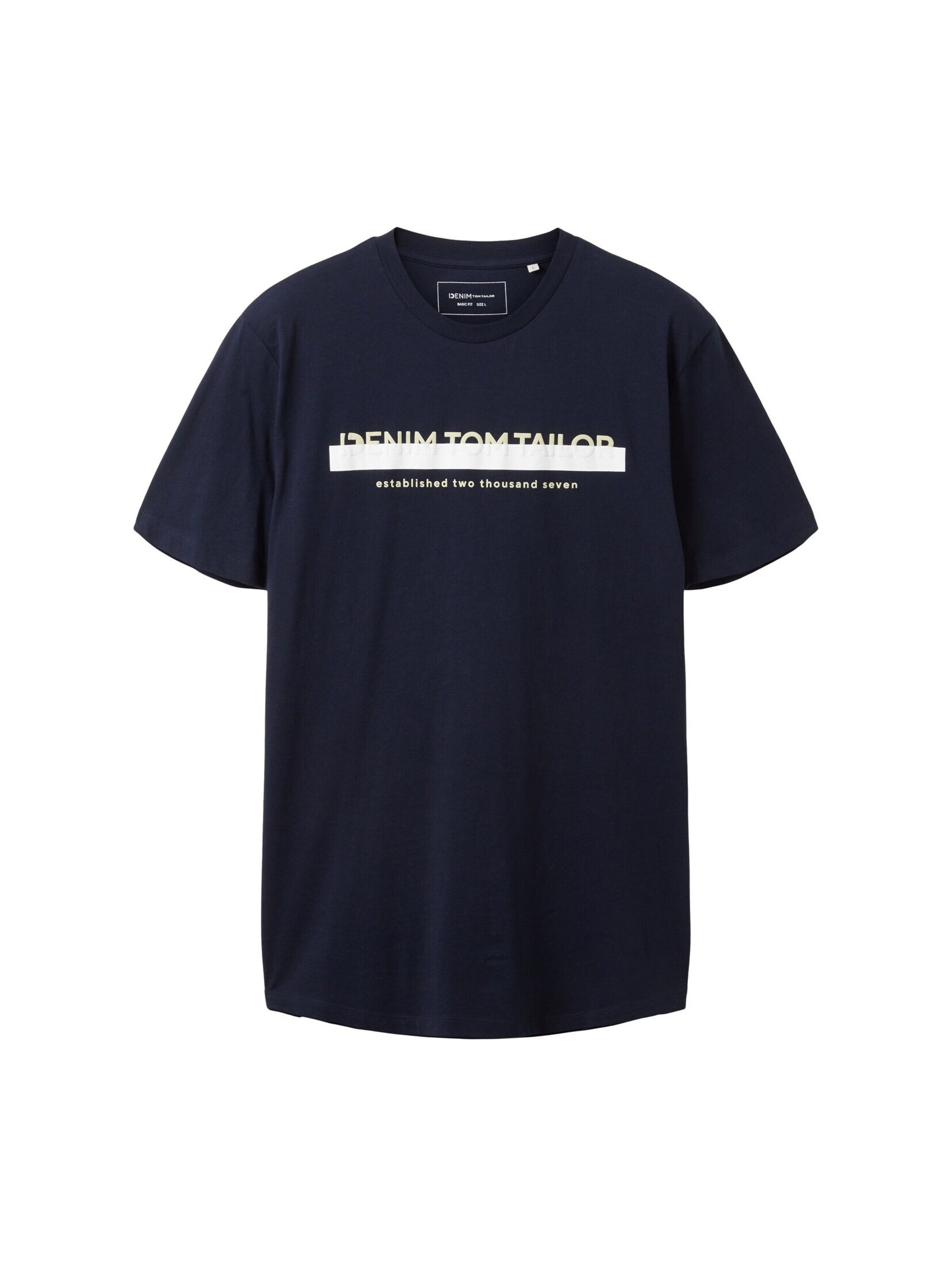 TOM TAILOR Denim T-Shirt mit Logofrontprint günstig online kaufen