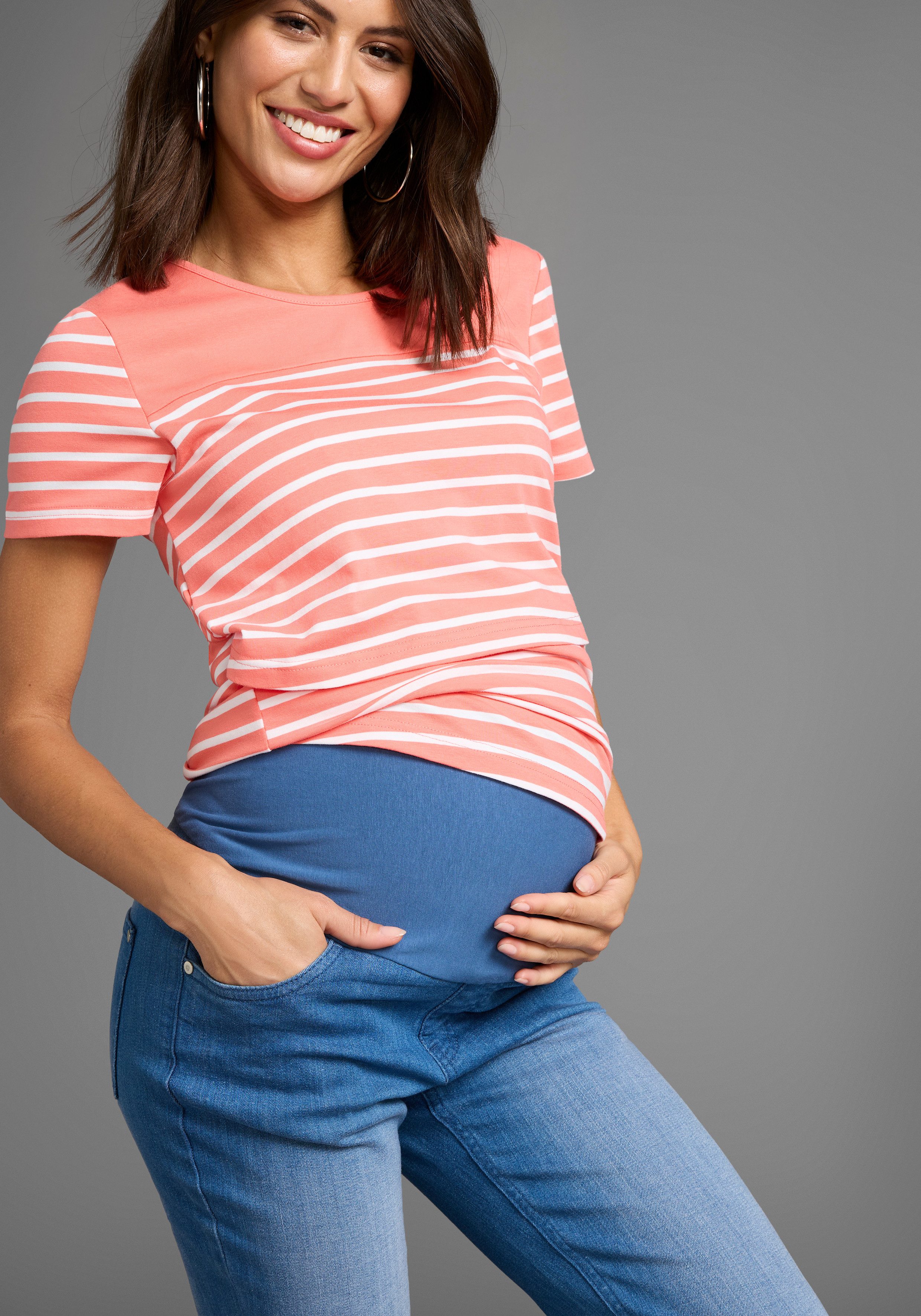 Neun Monate Umstandsjeans Schwangerschaft-Jeans, straight-fit Umstandsjeans in gerader Form – Bild 3 von 5