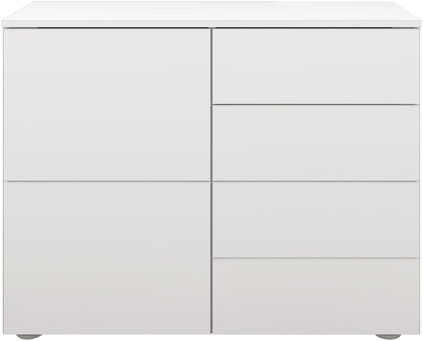 borchardt Möbel Kommode Rova, Sideboard Breite 93 cm, Mit praktischer Push-to-open-Funktion, 2 Türen und 4 Schubkästen