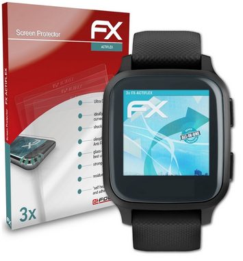 atFoliX Schutzfolie Displayschutzfolie für Garmin Venu SQ, (3 Folien), Ultraklar und flexibel