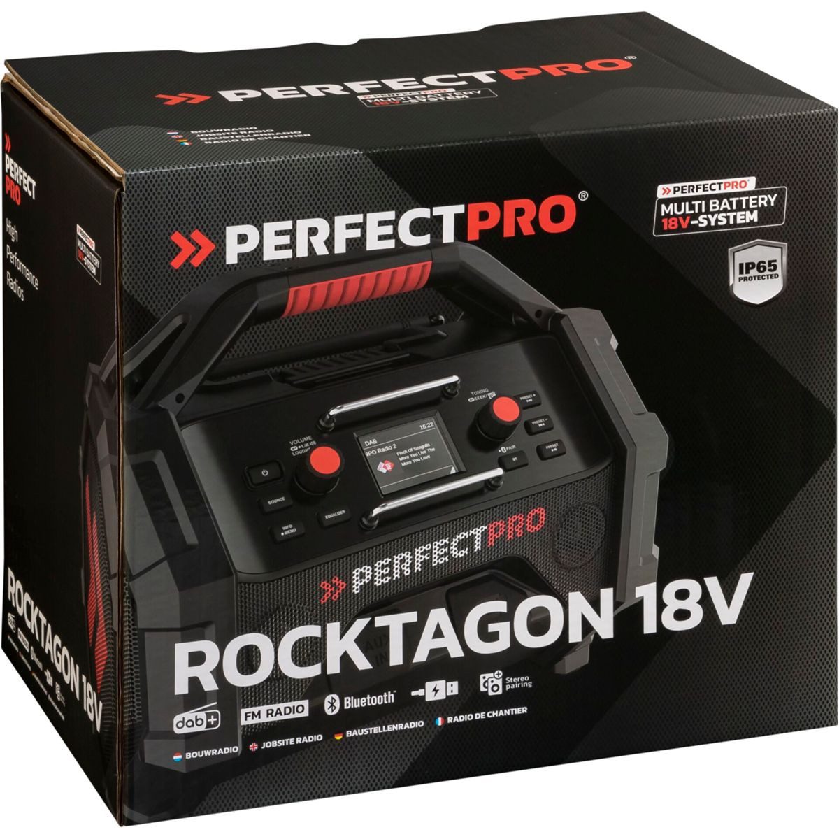 PerfectPro ROCKTAGON 18V Baustellenradio Baustellenradio