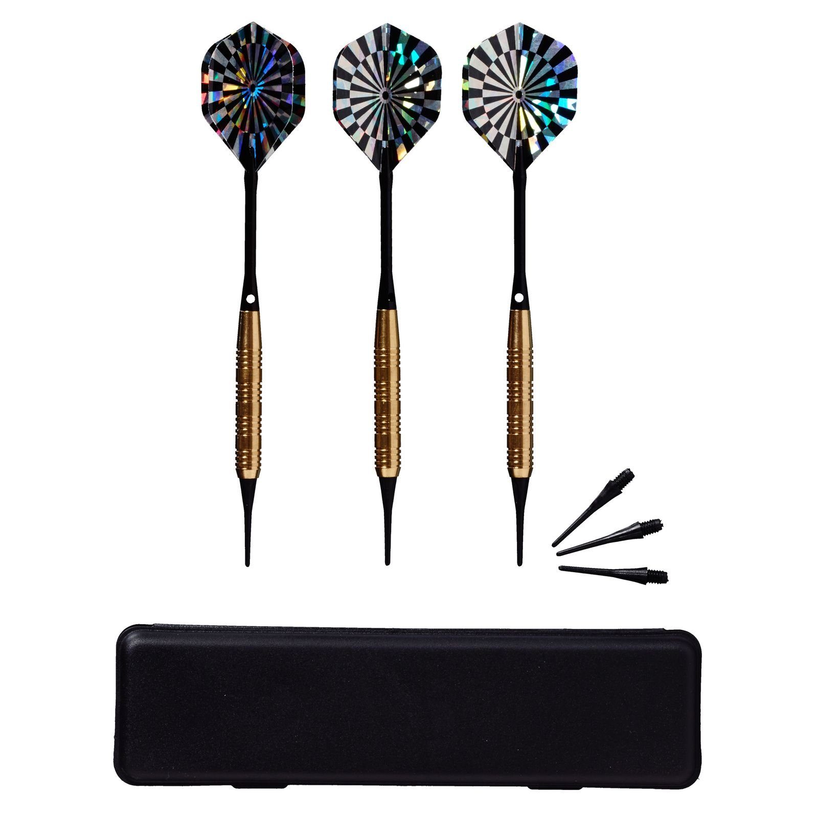 Softdarts Safety Dartpfeile Fortune, 3 Stück, inklusive Ersatzspitzen und Etui