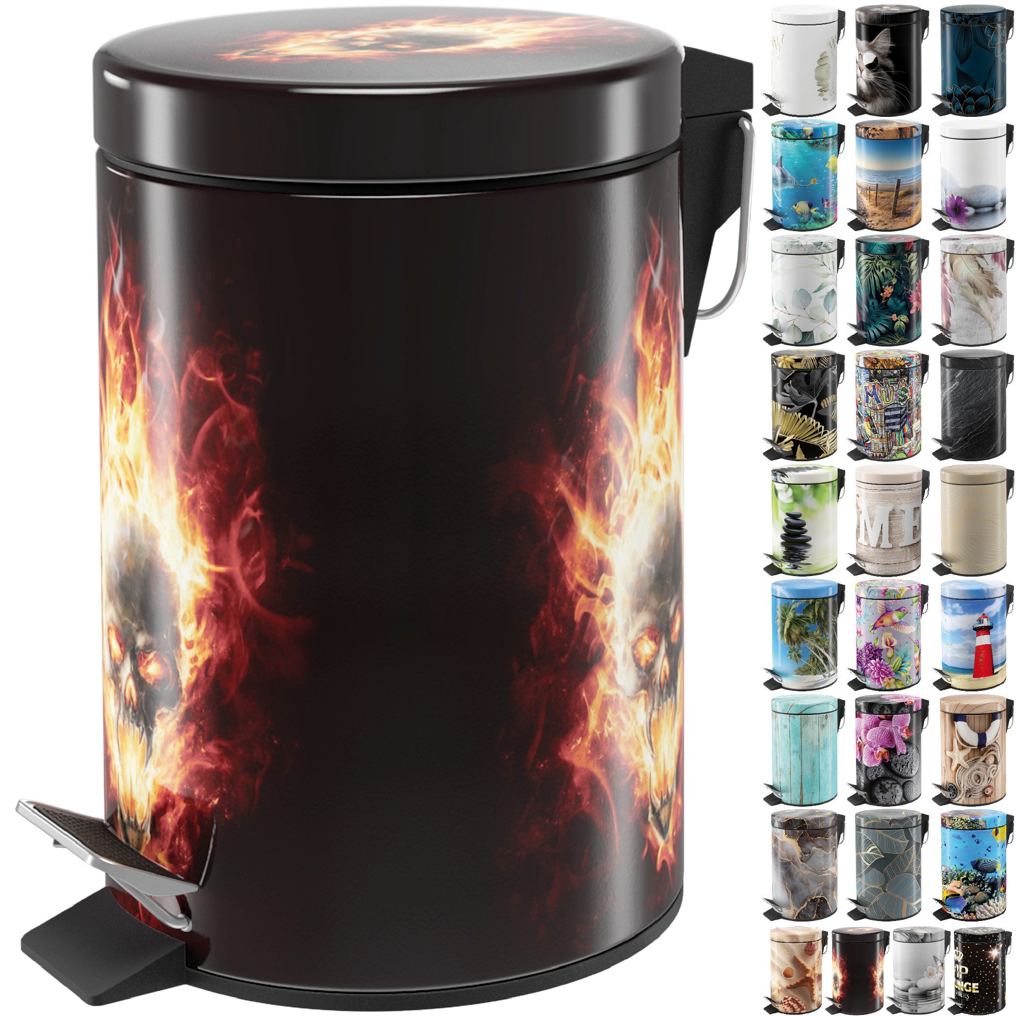 Sanilo Косметички mit Motiv, viele schöne Bad Мусорные урны zur Auswahl, 3 Liter, Abfalleimer mit Absenkautomatik & Innenbehälter