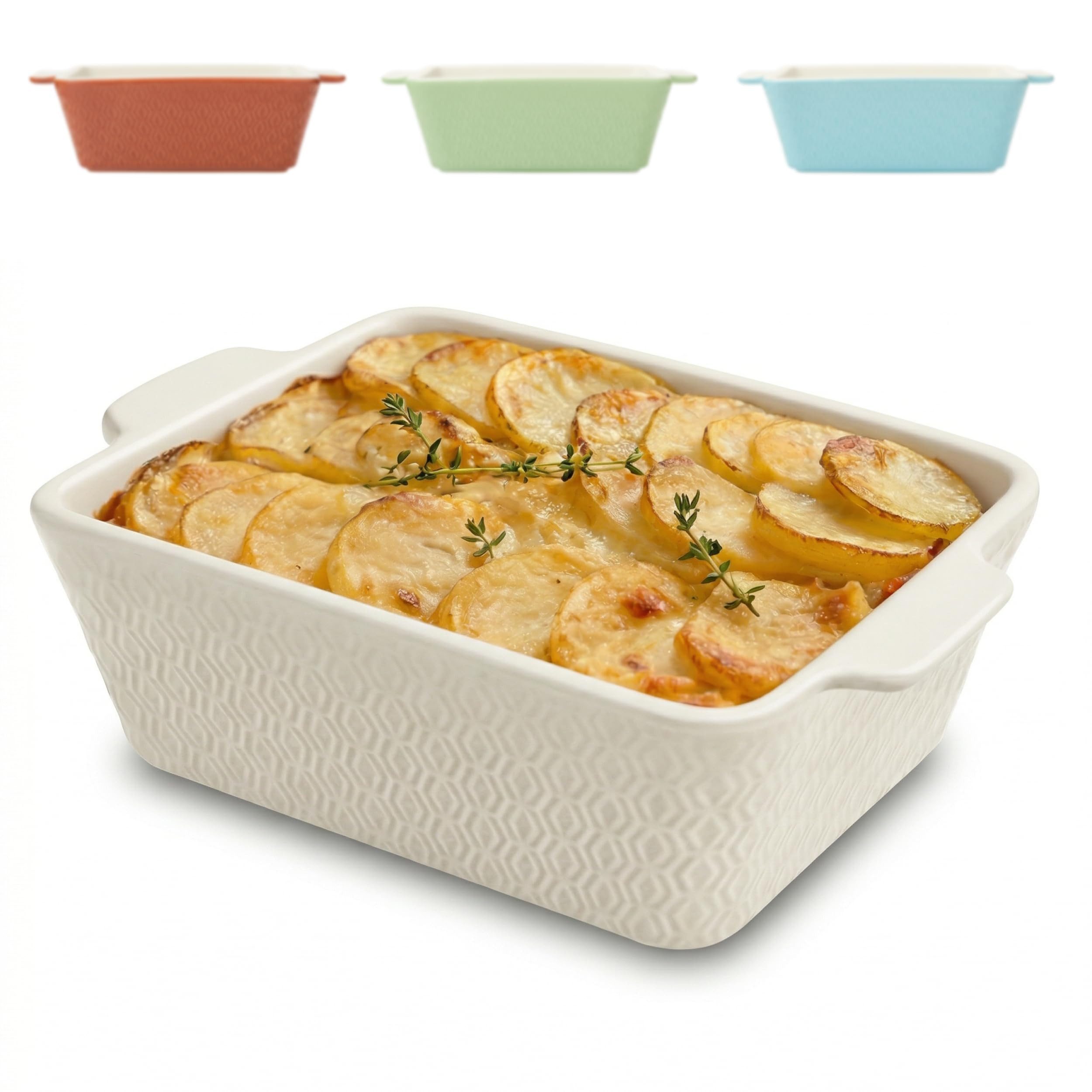 Praknu Auflaufform Auflaufform Klein aus Keramik für 2 Personen - Mini Auflaufform, Keramik, (1-St), Antihaftbeschichtung, hoher Rand, kratz- und schnittfest