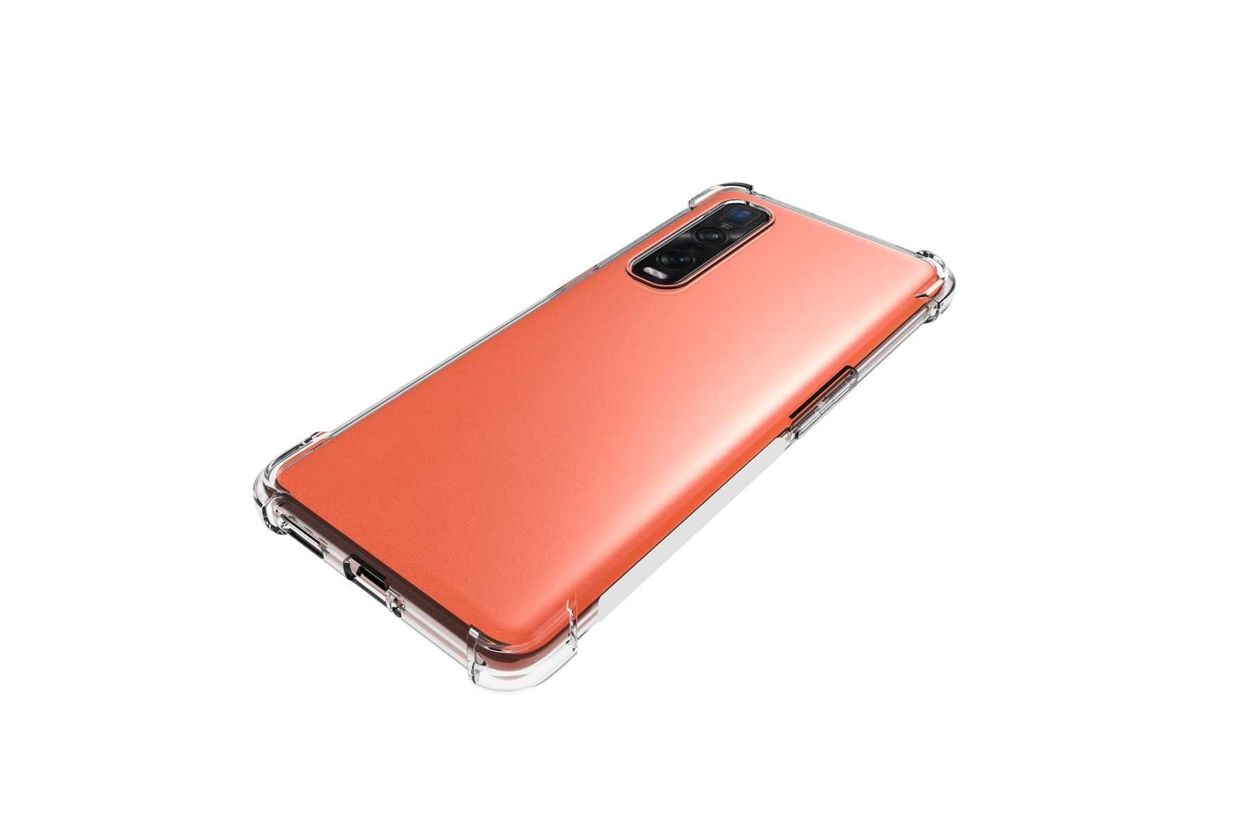 mtb more energy Smartphone-Hülle Clear Armor Case für Oppo Find X2 Pro, Transparente TPU Schutzhülle Case Backcover mit Anti-Shock Verstärkung