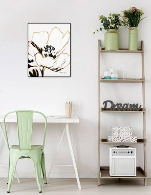 KUNSTLOFT Gemälde Weiße Unschuldsblume 40x50 cm, Leinwandbild 100% HANDGEMALT Wandbild Wohnzimmer